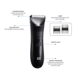 Nuevo Recortador de Vello Corporal para Hombre con Cuchilla de Cerámica, Carga Rápida USB, Resistente al Agua IPX7, Batería de 1200 mAh, para Uso en Exteriores, Hogar y Hotel - Product Image 3