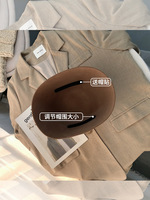 Chapeau Bob en Pure Laine Style Japonais Couleur Unie Surdimensionné à Couronne Profonde Décontracté Chapeau de Pêcheur Hiver Chaud Grande Taille Tendance