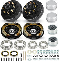Kits de tambours de moyeu de remorque de 6,5 po avec freins électriques de 12 po x 2 po pour essieu de 7000 lb