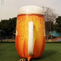 Chope à bière géante gonflable personnalisée avec logo, verre à bière, tasse à bière, chope d'Oktoberfest pour la promotion de brasserie/l'ouverture d'un bar/l'activation de marque