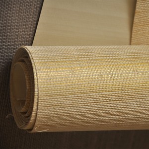 Papel Tapiz MYWIND 100% Natural <span class=keywords><strong>de</strong></span> Sisal, Color Amarillo Dorado Vibrante con Base Metálica, Revestimiento <span class=keywords><strong>de</strong></span> Pared Ecológico <span class=keywords><strong>de</strong></span> Lujo - Product Image 5