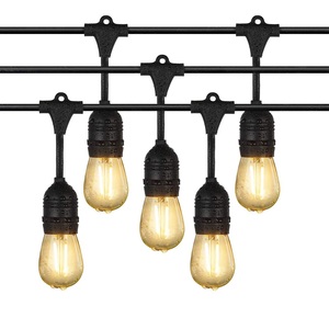 E27 10 Meter <b>Outdoor</b> <b>String</b> <b>Lights</b> With Vintage Bulbs For Patio Garden Decoration - Product Image 1
