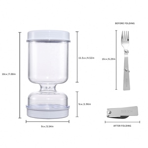 Gran oferta, tarro de pepinillos de separación seca y húmeda, tarro de pepinillos de reloj de arena, contenedor de almacenamiento de alimentos, <span class=keywords><strong>aceitunas</strong></span> selladas para el hogar, cocina, PC, fiesta, 10 Uds. - Product Image 1