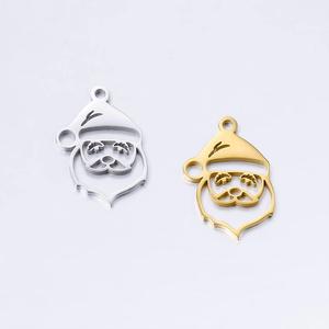 Acier inoxydable Noël Père Noël Charmes pour la Fabrication de Bijoux Miroir Poli DIY Pendentifs Collier Boucles D'oreilles Artisanat Accessoires - Product Image 6