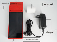 Android 10 POS Wifi 4G Terminal Pantalla táctil de 6 pulgadas Sistema POS inteligente con software de restaurante