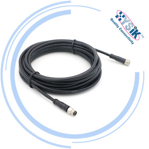 M8 Düz Erkek-Dişi Konnektör Kablosu Korumalı Sinyal Kablosu - Product Image 1
