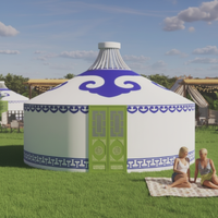 Yurt mongol en toile quatre saisons à quatre couches, type tube, étanche, >3000mm, installation facile, 9-30m FZJ FZ-Z718