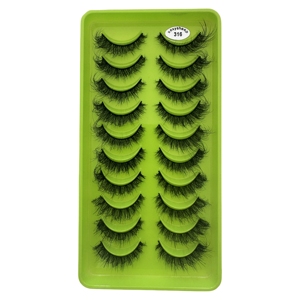 Faux cils en gros, bandes de cils 3D naturels courts, cils postiches effilés, 10 paires, faux cils en vison, boîte de cils personnalisée - Product Image 3