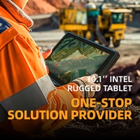 Tablette robuste industrielle W105-X10 avec processeur Intel Celeron Jasper Lake N5105, 16 Go de RAM, écran 10,1 pouces, Windows 10/11, batterie 5000 mAh, lecteur de codes-barres 1D/2D, étanche, Wi-Fi, PDA