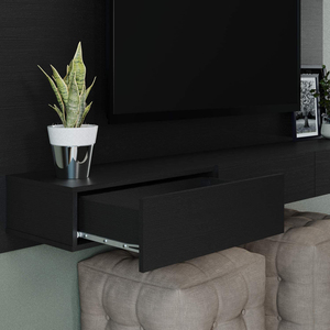 Meuble mural de divertissement autoportant, meuble TV LED flottant, meuble <span class=keywords><strong>moderne</strong></span>, tables de <span class=keywords><strong>télévision</strong></span> - Product Image 3