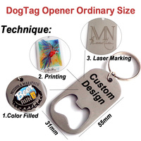 Fabrication OEM, porte-clés en acier inoxydable avec logo métallique, ouvre-bouteille en forme de carte, ouvre-bouteille personnalisé pour bière