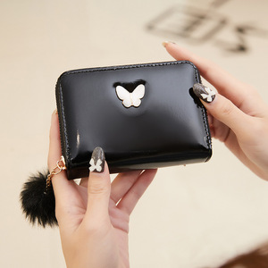 Porte-cartes court mini papillon tendance, étanche, en PU, pour femme, avec pendentif – Nouveauté très prisée - Product Image 4