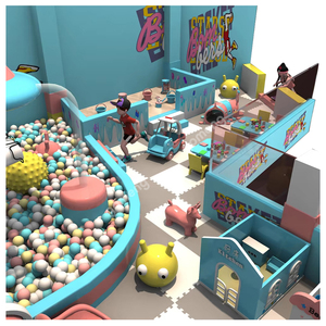 Équipement de terrain de jeux intérieur pour enfants à thèmes complets, château espiègle, parc d'attractions, terrain de jeux intérieur <span class=keywords><strong>en</strong></span> plastique avec piscine à balles - Product Image 5