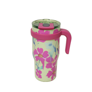 Shang Kou Ai Stainless Steel Tumbler 304 Floral Pattern Large Capacity Insulated Cup For Gifts And Daily Use - Product Image 2