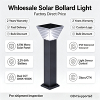Lampadaire solaire paysager D200, différentes hauteurs au choix, étanche IP65, capteur optique pour extérieur, jardin, cour, usine