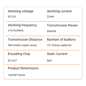 Konst nhà thông minh 18-key không dây điều khiển từ xa cho đèn <span class=keywords><strong>LED</strong></span> & báo động an ninh 433Mhz 1000m phạm vi điều khiển từ xa - Product Image 4