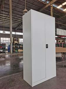 CAS-005 למכירה חמה שתי דלתות פלדה אלמירה עיצובים ארון בגדים משרד מתכת ארון בגדים עם תיבה בטוחה - Product Image 2