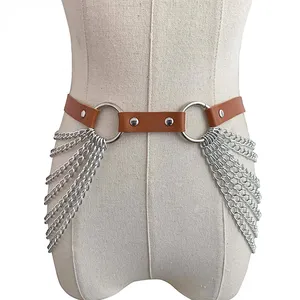 新しいファッションセクシーパーティーパンクスタイルウエストチェーンカジュアルセックスベルトレザーボディジュエリーSMハーネスカップル向け - Product Image 3