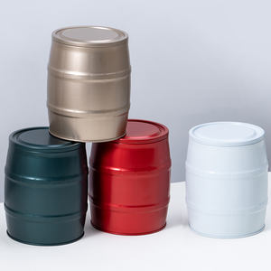 Caja de lata de té redonda respetuosa con el medio ambiente reciclable Lata de metal de grado alimenticio de lujo para granos de café - Product Image 6