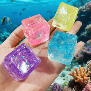 Vente en gros de gadgets pour enfants, jouet <span class=keywords><strong>anti</strong></span>-<span class=keywords><strong>stress</strong></span> scintillant, jouet sensoriel coloré, joli cube de glace <span class=keywords><strong>anti</strong></span>-<span class=keywords><strong>stress</strong></span> - Product Image 2