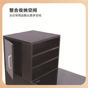 Mesa de Salón de Uñas con Panel Negro y Tapa de Vidrio, con Sistema de Vacío Integrado y Compartimentos para Estación de Manicura - Product Image 3