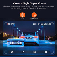 Yinzam F2 4K HDR Dash Cam VS A810 Dashcam, impermeable conductor coche 4K Dash Cam con GPS Beidou WiFi APP Control H.265 RC Cam