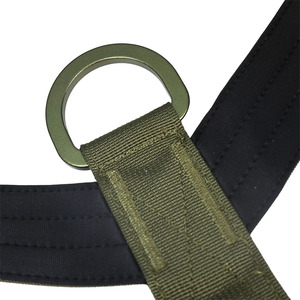 Harnais tactique pour chien Olive, tissu rembourré, anneaux en métal multiples, nylon réglable, pour l'entraînement en extérieur, personnalisation disponible - Product Image 2