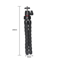 KAZHI Aluminium Opvouwbaar Mini Camera Statief Uitschuifbaar Flip Lock Draagbaar Flexibel Bureautelefoonhouder voor Video-opnames