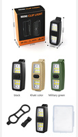 Senter EDC Multifungsi Kecil yang Dapat Diisi Ulang, Lampu Lari, Lampu Keselamatan Sepeda ABS, Hands-Free, Portabel, Dapat Dipasang dengan Klip untuk Berlari