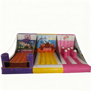 Juego de 4 Juegos Inflables para Carnaval, para Fiestas Infantiles, Actividades Interactivas de <span class=keywords><strong>Feria</strong></span> de Diversiones, <span class=keywords><strong>Castillo</strong></span> Inflable de PVC - Product Image 2