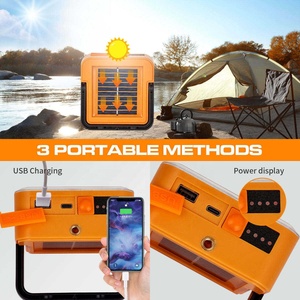 Faro Riflettore <span class=keywords><strong>Portatile</strong></span> a LED Ricaricabile con Magnete Luce Potente Lampada da Tenda da Campeggio Proiettore a Energia Solare per Esterni - Product Image 3
