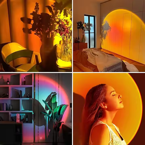 Lampe LED portable 16 couleurs pour <span class=keywords><strong>studio</strong></span> vidéo, éclairage RGB pour diffusion en direct, télécommande, lampe photographique RGB effet coucher de soleil, lumière LED arc-en-ciel effet lever de soleil - Product Image 4