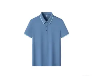 Повседневная тонкая рубашка-поло с короткими рукавами и логотипом на заказ