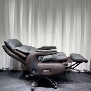 Cheap Luxury Black PU Leather Contemporary Executive Recliner <b>Office</b> <b>Chair</b> Power Adjustable Revolving Gliding Soft Ergonomic - Product Image 4
