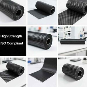High Strength 3k 6k 12K T300 T600 400gsm 2x2 Twill Weave Lightweight Industry Use Carbon Fiber Fabric <b>Roll</b> - Product Image 6