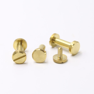 Vite Chicago in Ottone con Testa Piatta M4 per Portachiavi - Product Image 5