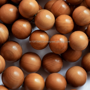 Cuentas de oración de sándalo religiosas hechas a mano, cuentas de madera sueltas para reflexión espiritual y meditación - Product Image 1