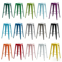 Tabourets de bar hauts, chaises de restaurant, style industriel moderne en fer, mobilier de cuisine commercial, couleur personnalisée, garantie de 2 ans