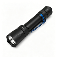 Linterna Táctica LED de Alta Potencia, 1300 Lúmenes, Resistente al Agua IP68, Alcance de 400-500M, Recargable por USB, Paquete Completo Industrial