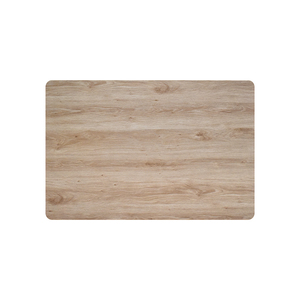 Eleonora Fixed <b>Dining</b> <b>Table</b> Rustic Oak Melamine Top Metal Base Internal Use - Product Image 3