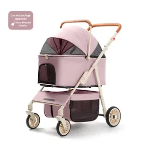 डबल लेयर स्टोरेज के साथ दो लेयर स्टोरेज मल्टीफंक्शनल चार व्हील पालतू जानवर के लिए उपयुक्त - Product Image 6