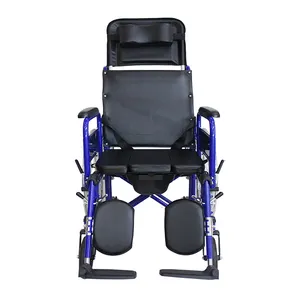 Normal çok fonksiyonlu beyin felci eski Cadeira De Rodas Paraplegic lazımlık Permobil Commode tekerlekli sandalye ile pedallar
