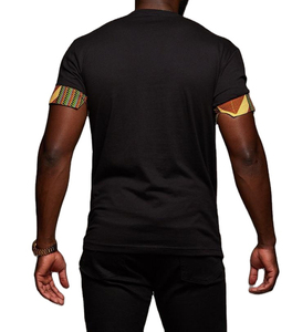 <span class=keywords><strong>2020</strong></span> T-shirt Personnalisé en gros Africain Hommes <span class=keywords><strong>Chemise</strong></span> À Manches Courtes Noir D'été T-shirt Décontracté - Product Image 2