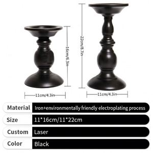 Candelabros Decorativos de Hierro Negro Estilo Americano 2025, Elegantes Portavelas para Comedor - Product Image 2