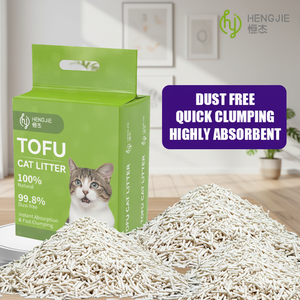 Litière pour chat en tofu biodégradable, écologique, sans poussière, personnalisable, fabriquée en Chine, vente directe d'usine OEM - Product Image 1