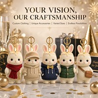 Peluche Porte-clés Lapin Personnalisé ODM, Cadeau de Nouvel An, Mascotte, Vente en Gros, Logo CPC, Cadeau de Fêtes Saisonnier, Jouet Doux