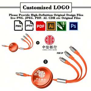 Cable de Datos Retráctil 3 en 1 Económico con Logotipo Personalizado, Cable Micro USB Multifunción de 1.5m, Cable de Carga Tipo-C - Product Image 2