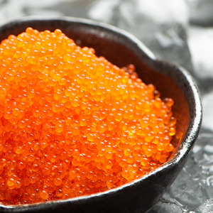 Œufs de poisson volant orange (Tobiko) pour sushi, emballage en sac et en boîte, surgelé, 1 kg - Product Image 1