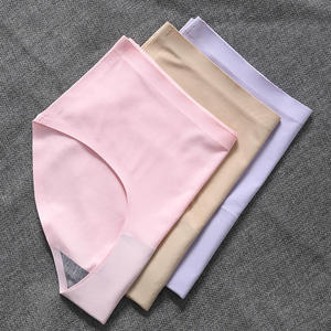 パンティーミッドウエストアイスシルク下着通気性ブリーフ大サイズレーザーカット女性用シームレスパンティー - Product Image 4