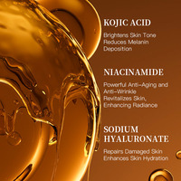 Sérum Visage Liquide 40ml avec Peptides, Vitamine B5, Beurre de Karité, Niacinamide et Acide Kojique - Hydratant et Éclaircissant
